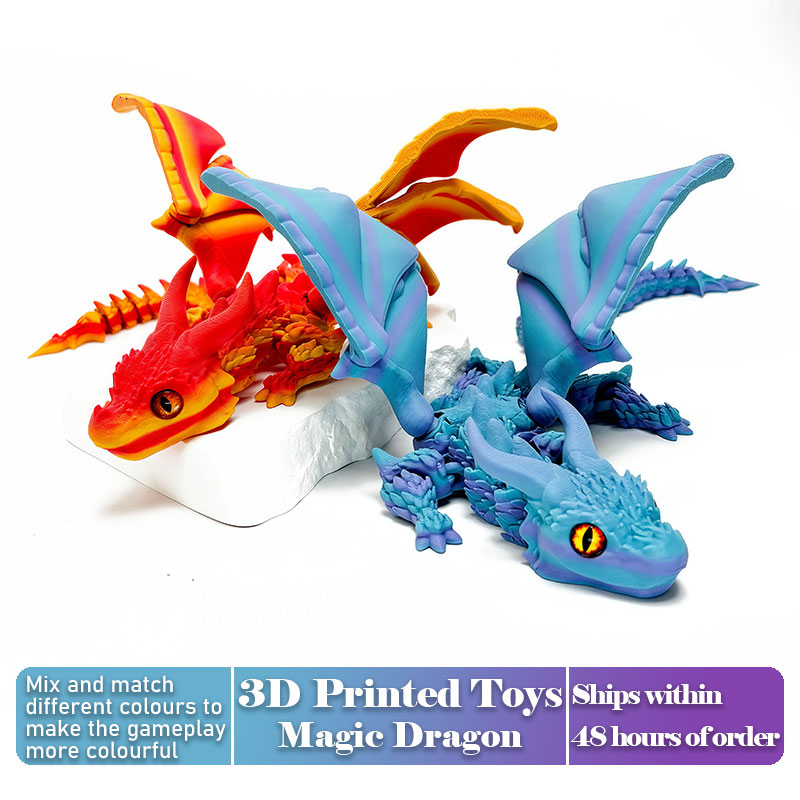 3D Printing Lizard - Modèle de Dragon 3D articulé fantaisie,