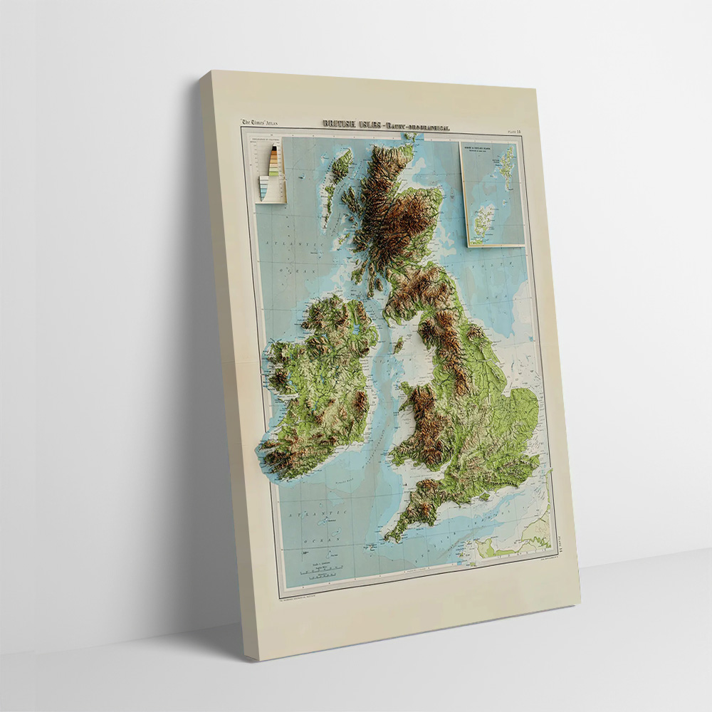 3D Printing Figure - Carte en relief 3D des îles