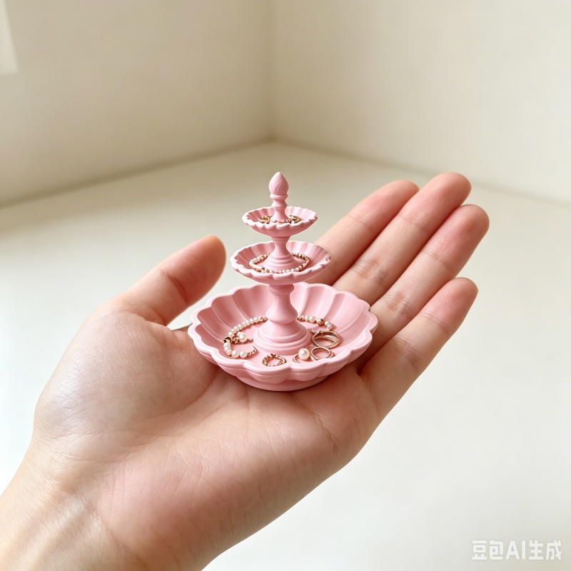 3D Print Isopropyl Alcohol - Plateau à bijoux en résine rose