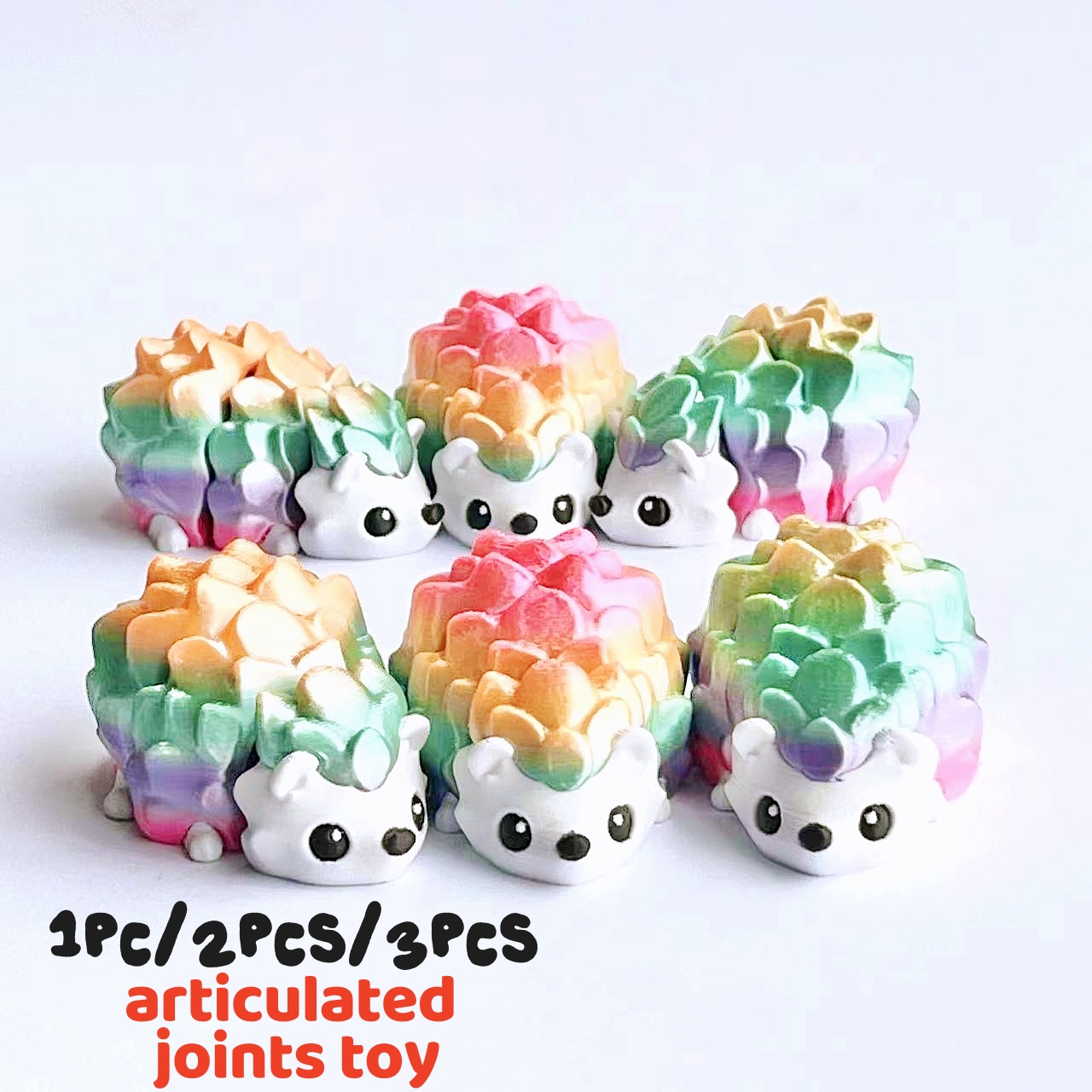3D Printing Lizard - 1/2/3 Pièces - Figurines d'eguette arc-en-ciel