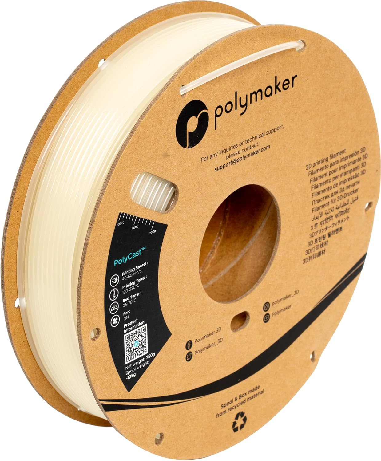 3D Print Isopropyl Alcohol - Filament d'impression 3D Polycast Castable 0,75