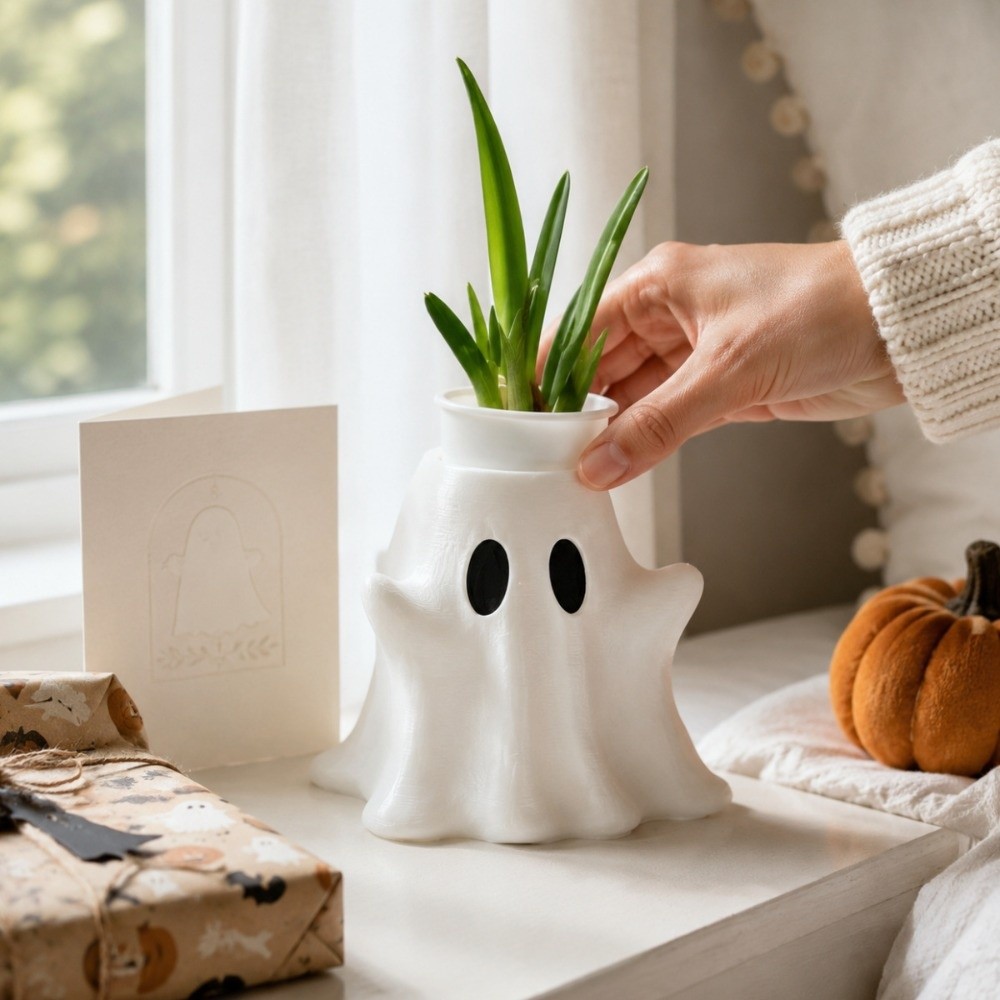 Vase fantôme blanc imprimé en  - 3D Printing Cafe avis et prix